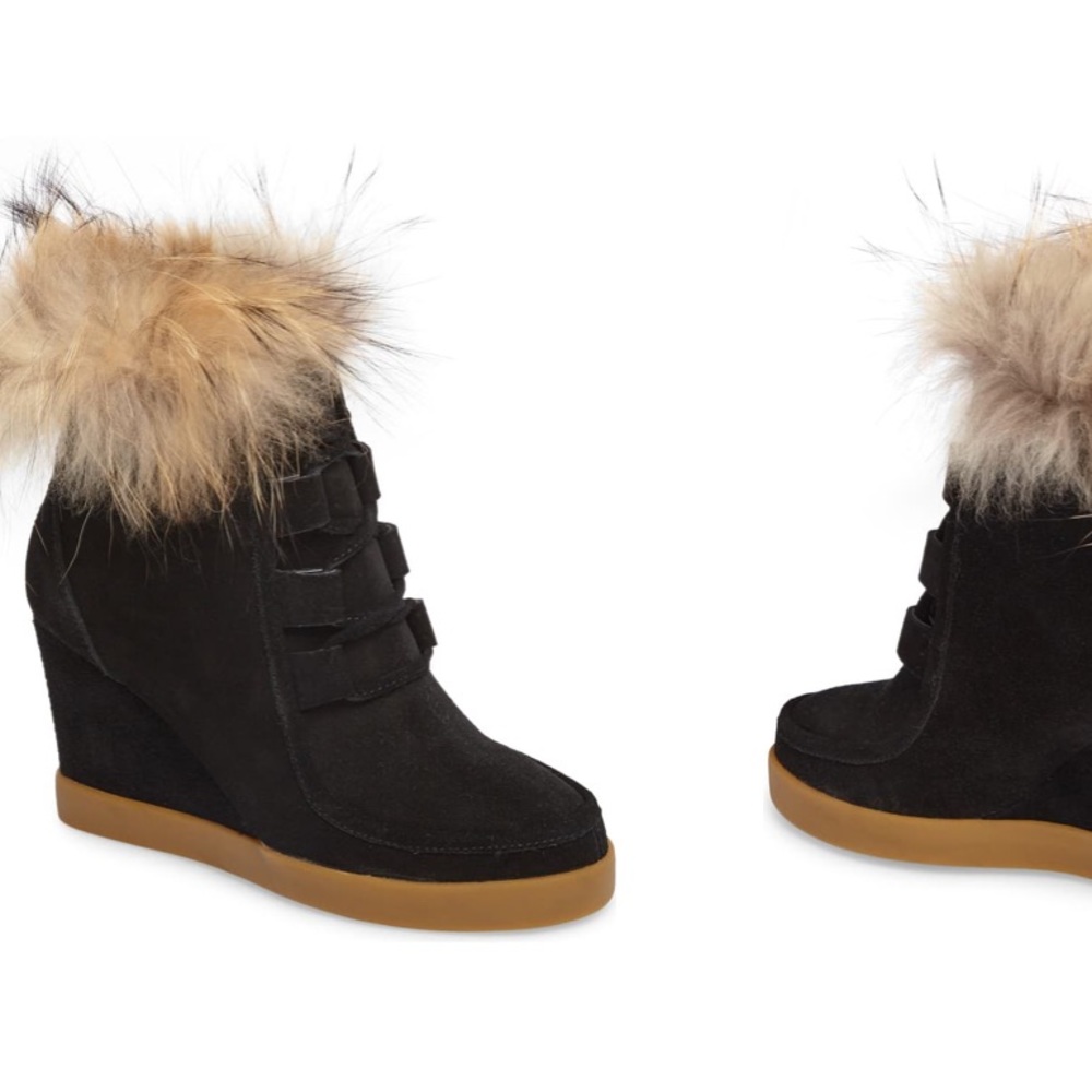 CECELIA*Holly Booties Genuine FOX FUR*US 6.5 $245 - Picture 6 of 8
